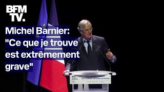 Le discours de Michel Barnier en intégralité au congrès des sapeurspompiers de France [upl. by Avis813]