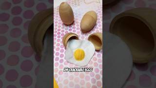 DIY Crackable Eggs for Pretend Play 🍳 feltfood pretendplay easteregg easterbasket [upl. by Xxam]