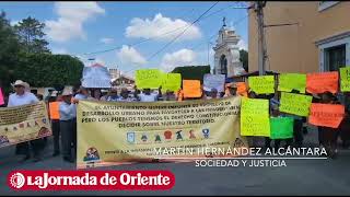 Cholultecas Unidos en Resistencia manifiesta en Tlaxcalancingo rechazo al PMDU de San Andrés Cholula [upl. by Okiman]