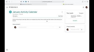 Monthly Activity Calendar Assignment Tutorial [upl. by Tteragram]