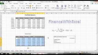 How to make the variancecovariance matrix in Excel Portfolio Models 1 [upl. by Myrilla]