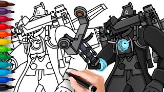 How to Draw Upgraded Titan Cameraman with Astro Hand from Skibidi Toilet 72 Part 2 [upl. by Aelsel]