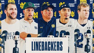 Linebackers Press Conference   Fall Camp 72823  Notre Dame Football [upl. by Wanda]