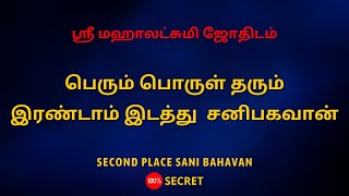 பெரும் பொருள் தரும் இரண்டாம் இடத்து சனிபகவான்  Sri Mahalakshmi Jothidam  Tamil Astrology [upl. by Main]