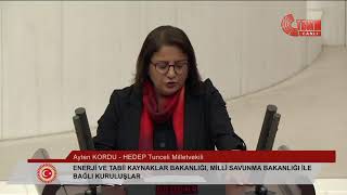 Milletvekilimiz Ayten Kordu Enerji ve Tabii Kaynaklar Bakanlığı bütçesi görüşmelerinde konuşuyor [upl. by Waddington688]