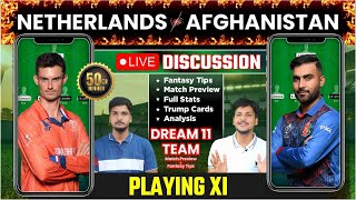 Netherland vs Afghanistan Dream11 Team Prediction Today NED vs AFG Dream11 AFG vs NED Dream11 [upl. by Fisa713]