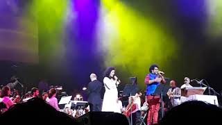 Ilayaraja Concert Vedam Anuvanuvuna Fairfax Virginia USA March 31st 2018 Haricharan Madhumitha [upl. by Airetas767]