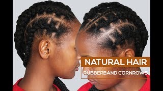 How To • Rubberband Cornrows [upl. by Sammons]