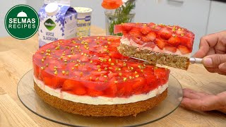 Das ERDBEERKUCHEN Rezept das alle suchen  Super fruchtig amp glutenfrei  🍓☕ [upl. by Ardnuassak]