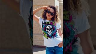 Moda Urbana Camiseta con Estilo Gráfico de Calavera  Look Casual y Moderno onepiece [upl. by Ybur]