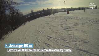 Piste am Skilift Rennwiese am HoherodskopfVogelsberg [upl. by Fitts407]