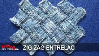 Zig Zag Entrelac Knitting [upl. by Kelcey]