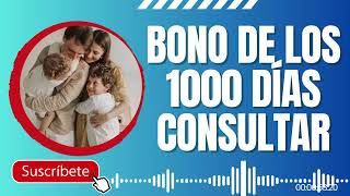 Pasos para saber si soy beneficiario del Bono 1000 Días [upl. by Binni]