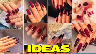 💋 Artistas Creando las Mejores Uñas Acrílicas Rojo Vino  Nailsuper ⭐ [upl. by Ennaeirb824]