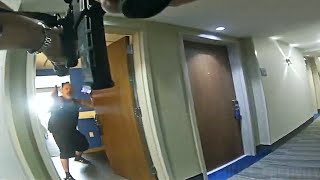 Intense Bodycam Footage Shows Fatal Police Shootout at Fort Lauderdale Hotel [upl. by Candice267]