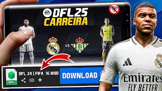 😱 DFL 24 DOWNLOAD MEDIAFIRE DIRETO COM MODO CARREIRA NO ANDROID ATUALIZAÇÃO FIFA EA FC 2024 🔥 [upl. by Lashonda646]