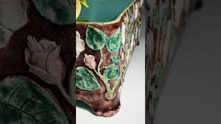 Majolica Pottery Vase Apple Blossom [upl. by Brit]