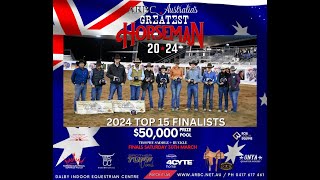 The 2024 ARBC Australias Greatest Horseman OPENING Ceremony National Anthem sung by Barry Brown [upl. by Lauralee]