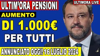 🔴 ULTIMORA Confermato 1707 Aumento delle Pensioni e Nuova Quattordicesima Mensilità [upl. by Ardnal]