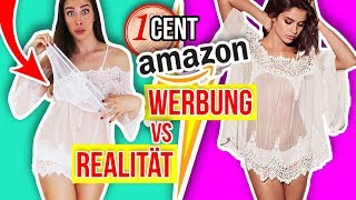 1 CENT AMAZON KLEIDUNG 😮 WERBUNG vs REALITÄT 👗 Live Haul amp Anprobe  Erwartung [upl. by Nazario]