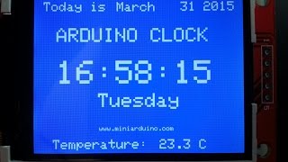 Arduino Digital Clock on DS3231 RTC and TFT 22 LCD DIY [upl. by Ecitsuj]