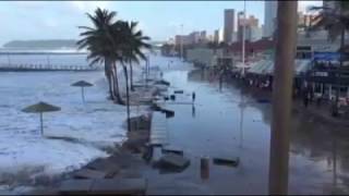 BIG WAVE HITTING DURBAN BEACH 1 [upl. by Sauder186]