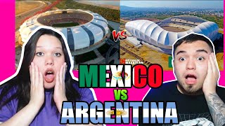 MI NOVIA reacciona a ESTADIOS MEXICANOS 🇲🇽 vs ESTADIOS ARGENTINOS 🇦🇷 [upl. by Angele]