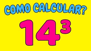 COMO CALCULAR 14 ELEVADO AO CUBO  14 ao cubo  14³  14 elevado a 3 [upl. by Olocin]