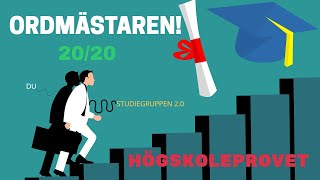 Så här blir du ORD mästaren som besegrar högskoleprovet med Studiegruppen 20 [upl. by Aihsyt]