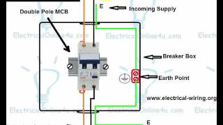 How to Wire Double Pole Breaker  MCB  In English [upl. by Leakim162]