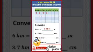 Y eso es tan fácil Convertir Unidades de Longitud \ Super fácil longitud conversión [upl. by Aihsenor831]