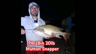 20lb Mutton Snapper from shore [upl. by Allesiram]