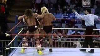 Ultimate Warrior Vs Greg The Hammer Valentine 1989 WWF [upl. by Beyer]