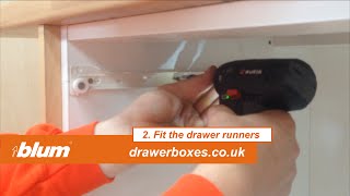 Blum Metabox  shallow replacement kitchen drawer box  2 of 3 Fit the drawer runners [upl. by Lanza83]