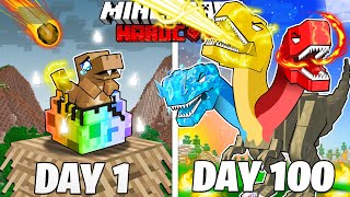 I Survived 100 Days as an ELEMENTAL DINOSAUR in HARDCORE Minecraft [upl. by Biggs299]