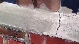 Chimney Crown Cracks Repair w Cap Flashing Drip Edge  Shrinkage [upl. by Erida]