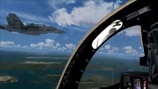 F14D Tomcat Dog fighting FSX amp TACPACK [upl. by Schuman978]