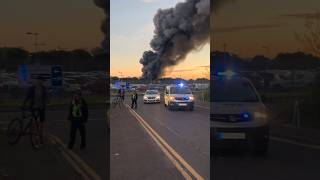 Fire in Paisley Factory burning down [upl. by Haelem]