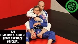 BJJ Finishing Gi Chokes from the back Tutorial [upl. by Leizahaj]