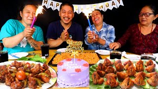 Chicken Diamond Party Birthday special Mukbang HimaLiFoodie [upl. by Pinkerton]