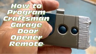 How to program a remote for Craftsman 12 H P garage door opener [upl. by Yelmene]