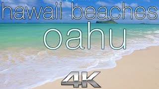 HAWAII BEACHES in 4K Oahu  Nature Relaxation™ Dynamic 90 Min Video UHD [upl. by Nesahc]