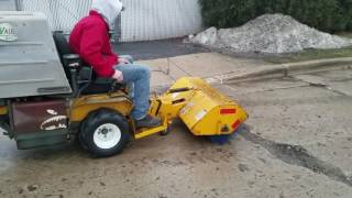 Walker Mower with Broom Attachment [upl. by Isaak]