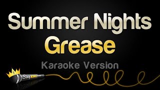 Grease  Summer Nights Karaoke Version [upl. by Eninahpets]