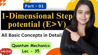 One Dimensional Step Potential 1 Quantum mechanics Lec 36 csirnet quantumphysics gate physics [upl. by Ahoufe]