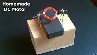 Homemade DC Motor  How to make a Simple DC Motor  Simple DIY Project full Instr [upl. by Karlie]