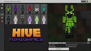 Samourai cosmetic skin pack for MCPE12skinsworking on thehive [upl. by Rostand]