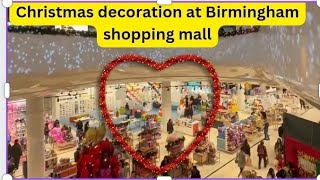 Christmas decorations at Birmingham shopping mall 2023Christmas decoration bullring Birmingham UK [upl. by Atterual]