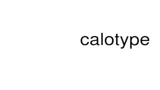 How to pronounce calotype [upl. by Ellenahc811]