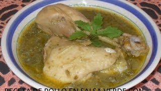 POLLO EN SALSA VERDE CON NOPALITOS  LOS ANGELES COCINAN [upl. by Leeth]